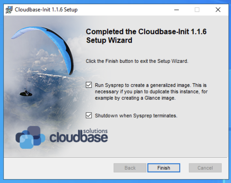 Cloudbase-init sysprep